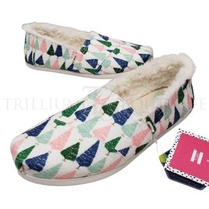 TOMS X Paper Source White/Bottle Brush Trees Alpargata Ortholite Slip-On Shoes